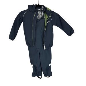 Reflex Kids Dark Blue Ski Snowsuit 2 Winter Sports Set Jacket Snowpants